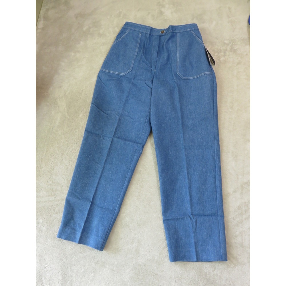 Koret Denim Basics Light Indigo High Rise Straight Leg Pants Sz 16 NEW 32" Waist